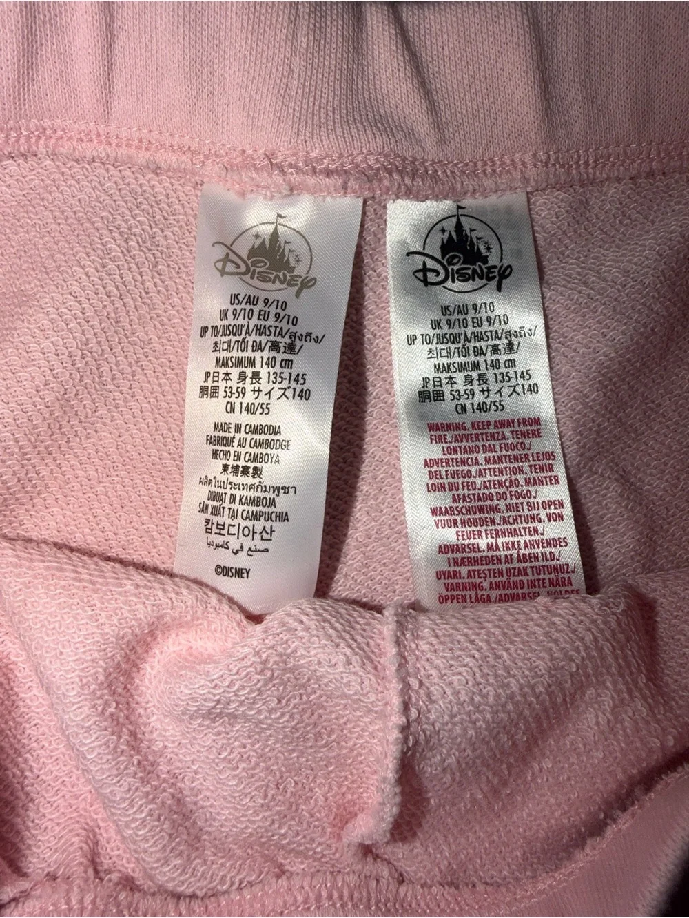Disney Peach Pink Princess Graphic Shorts